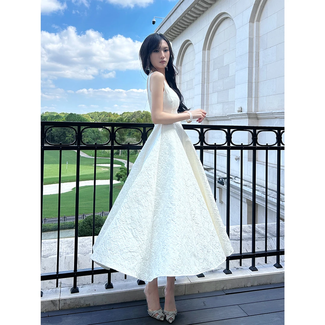 GJFDGood Job【初岑】法式气质轻奢吊带连衣裙小众生日重工刺绣礼服