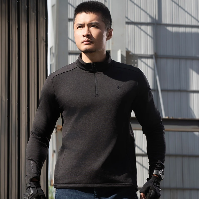 【龙牙】二代B2级半开拉链立领抓绒衫男锁温保暖亲肤透气休闲抓绒衫