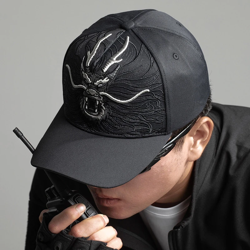 【龙牙】龙战士刺绣棒球帽四季款休闲遮阳户外时尚帽子男士防晒帽