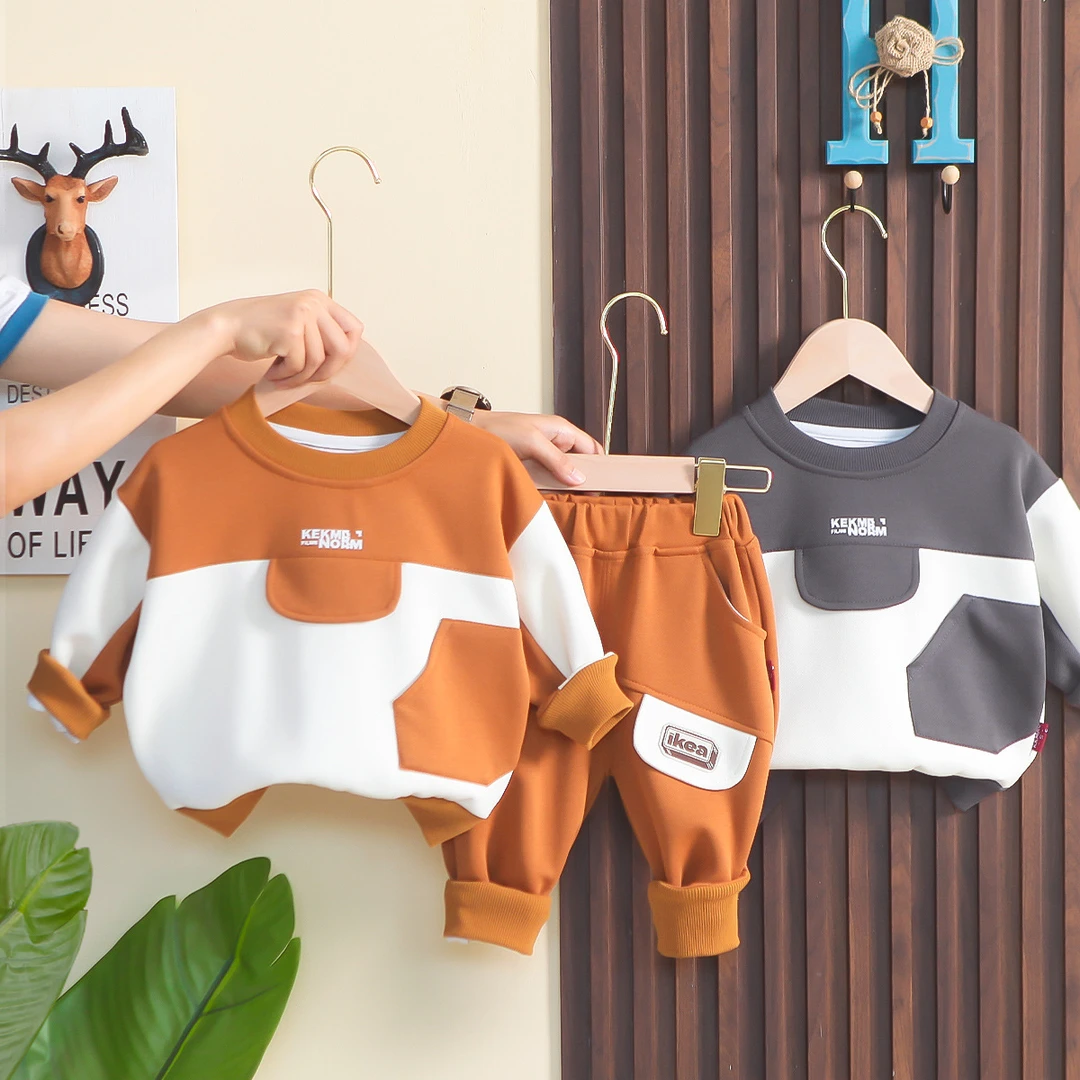 男宝宝春装套装小男孩春款衣服洋气新款6-12个月婴儿春季两件套潮