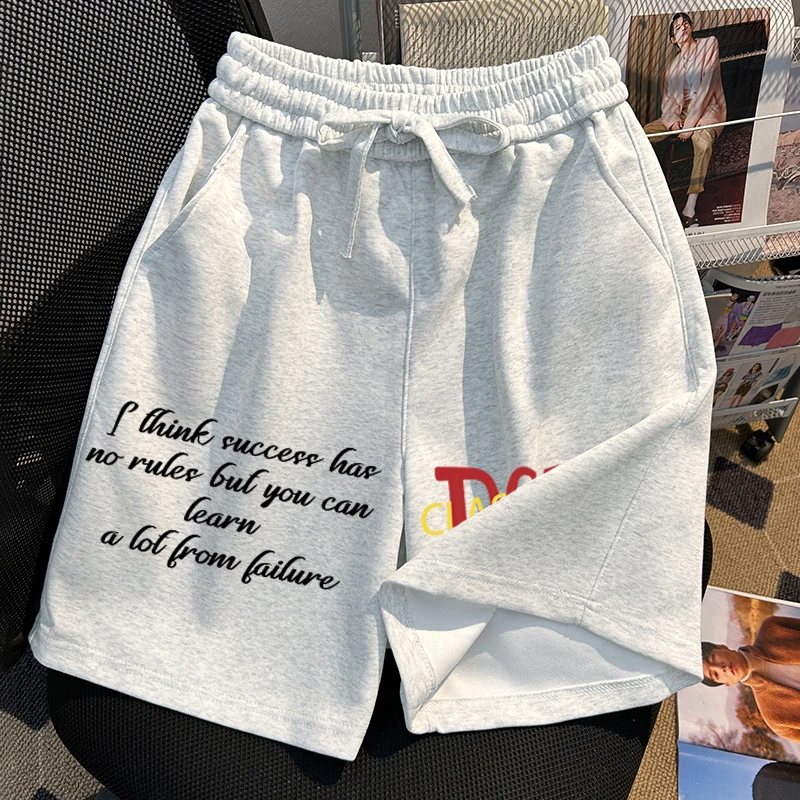 jtrt美式hiphop休闲短裤男夏季潮牌百搭宽松情侣装抽绳运动五分裤