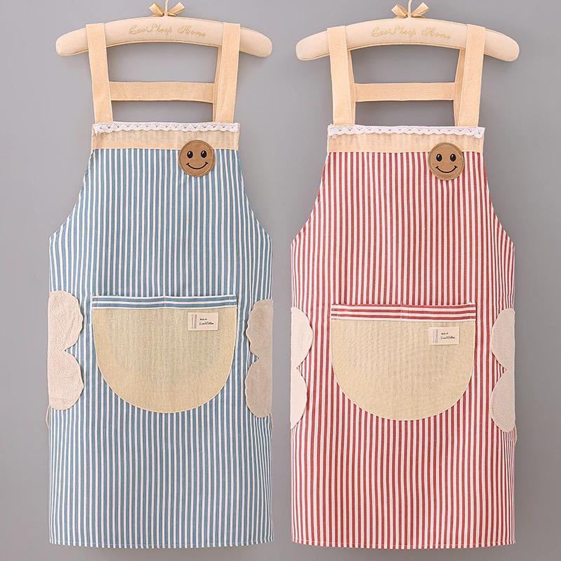 棉麻围裙厨房专用网红工作服做饭女款爆款2024新款防污可擦手男款