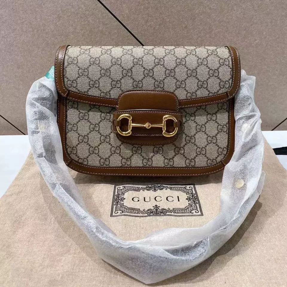 95新 GUCCI/古驰 帝爵奢品/95新/GUCCI/1955棕色中号马鞍包