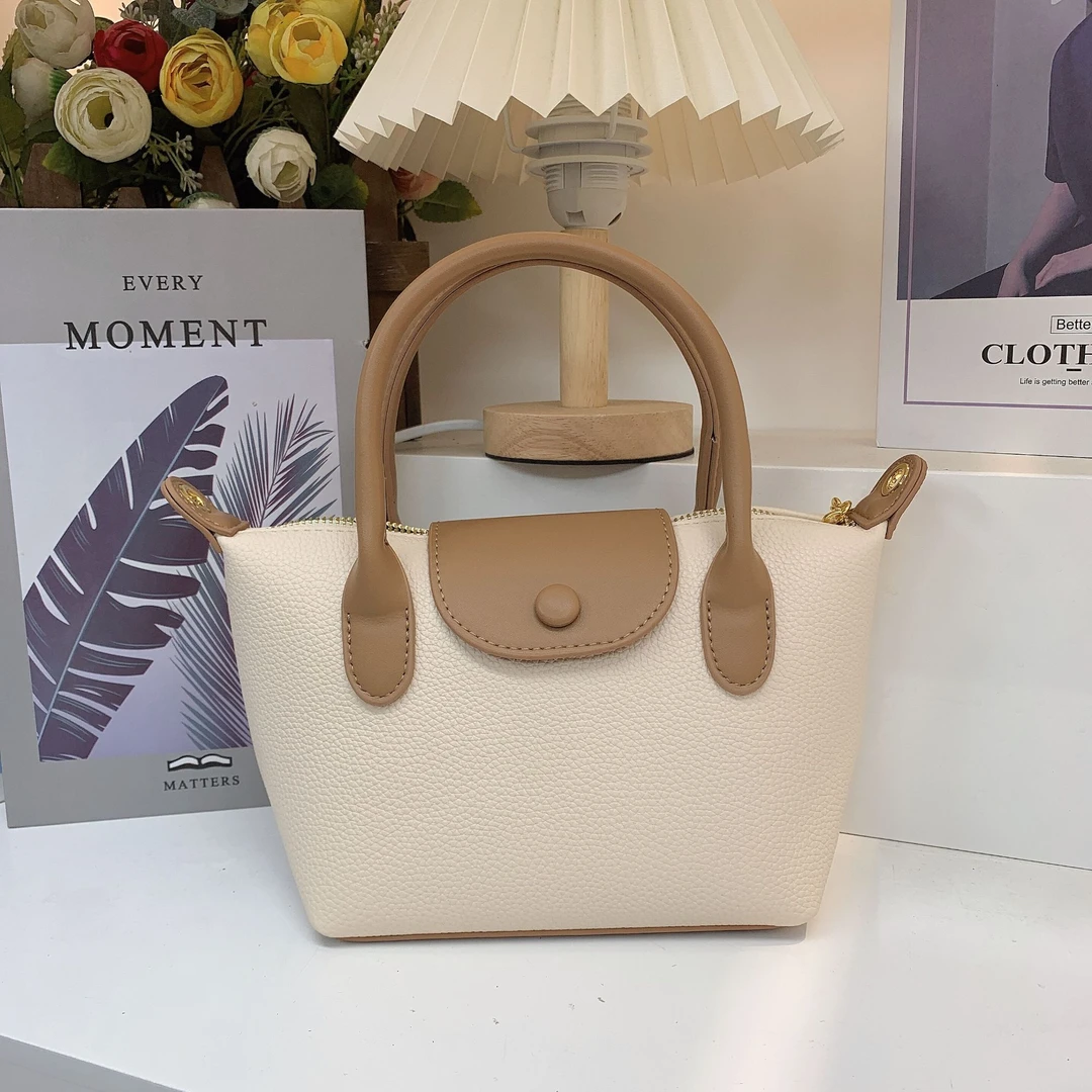 撞色小菜篮子包包女2024夏季新款轻奢时尚百搭简约手提单肩斜挎包