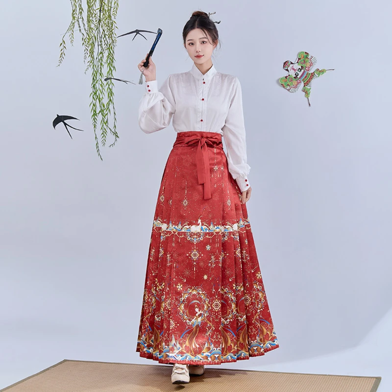 锦绣辞原创汉服女【乐舞】明制立领新中式上衣日常马面裙秋冬全套装