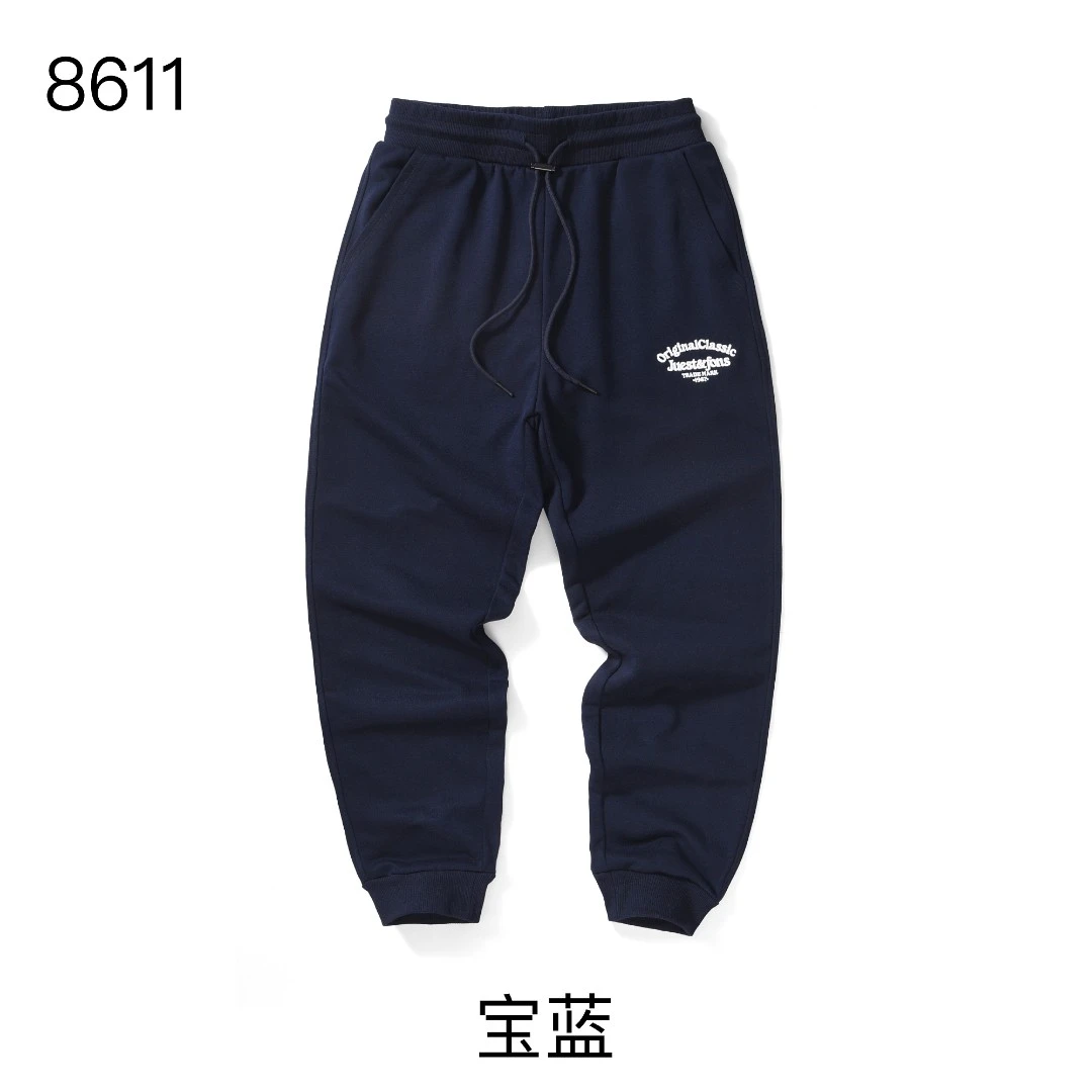 8611卫裤针织常规舒适秋季潮牌高街绣标棉质宽松束脚休闲长裤男