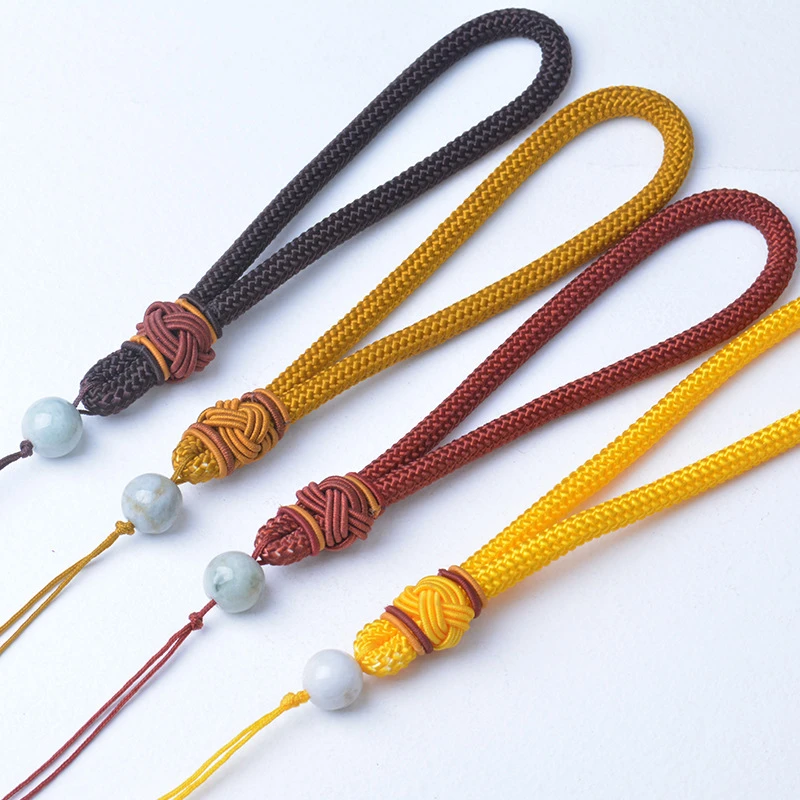 粗头菠萝帽玉珠粗线手把件绳车挂绳翡翠貔貅把玩件绳手腕diy饰品