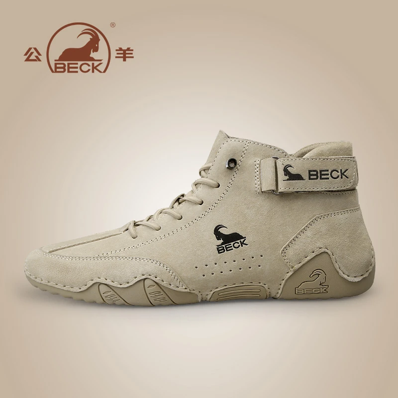BECK/公羊新款男鞋男式皮鞋加厚男士纯手工休闲皮鞋男潮鞋户外