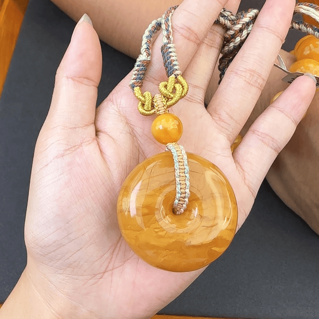 琥珀手链未镶嵌蜜蜡吊坠