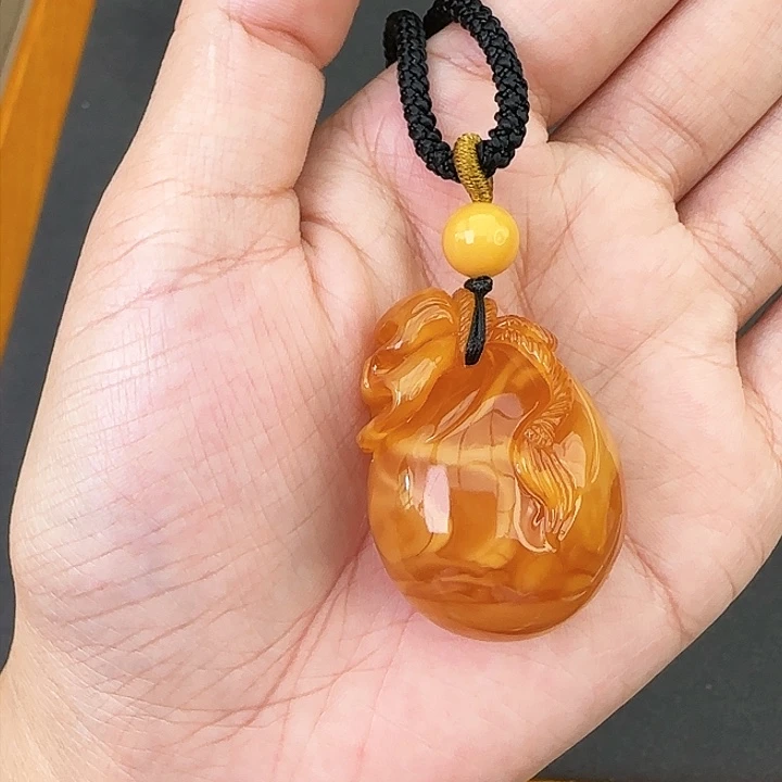 琥珀手链未镶嵌蜜蜡吊坠