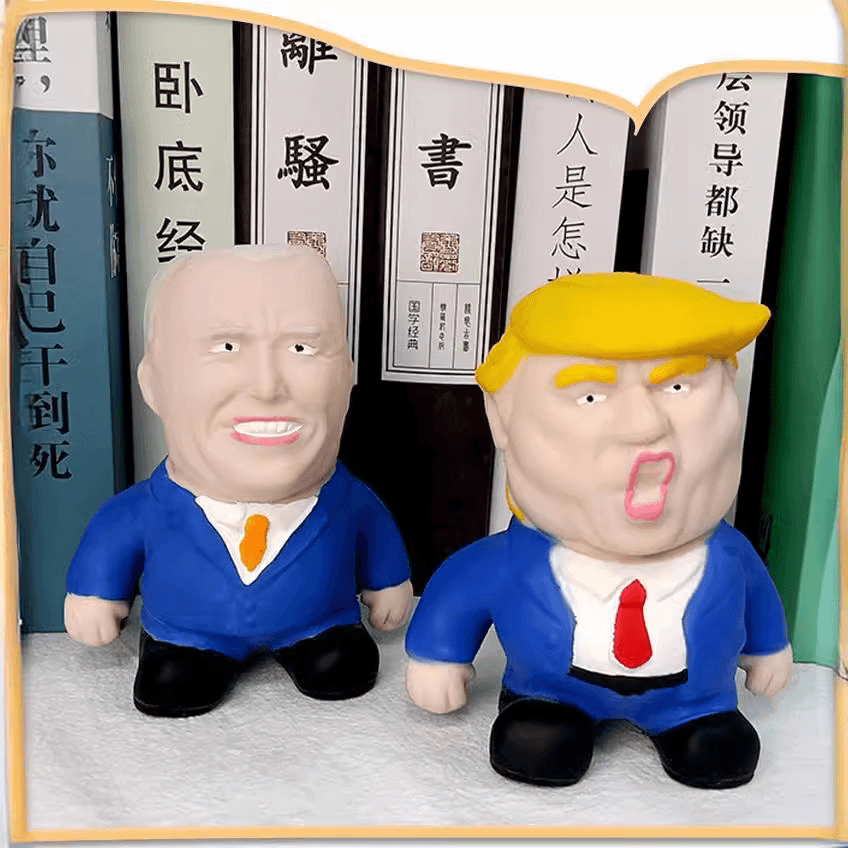 厂家现货热卖装沙解压玩具特朗普拜登可塑形慢摇复原创意捏捏