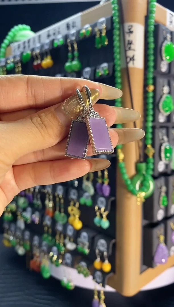 【闪购商品】翡翠耳饰银S925镶嵌918...
