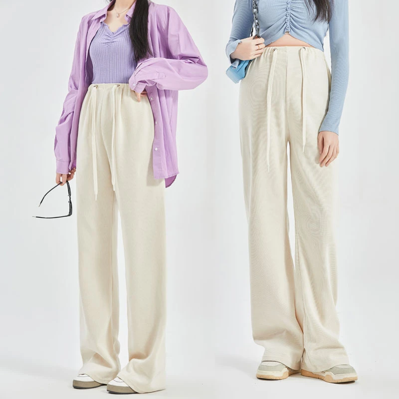 【秋季上新】无托腹孕妇裤春秋季外穿阔腿裤2024年新款抽绳直筒长裤