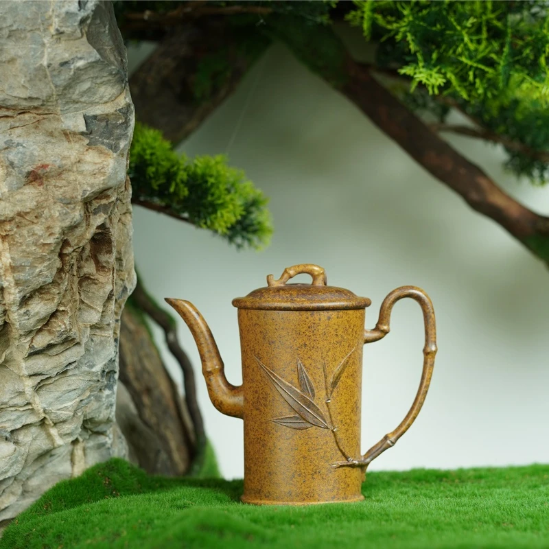 【竹节】宜兴紫砂原矿原料手工竹节壶紫砂壶