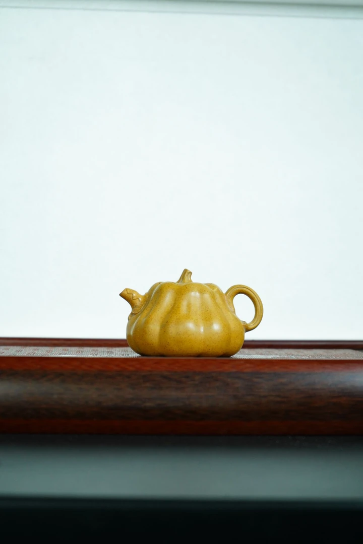 【南瓜】宜兴紫砂黄金老段泥原矿手工壶紫砂壶