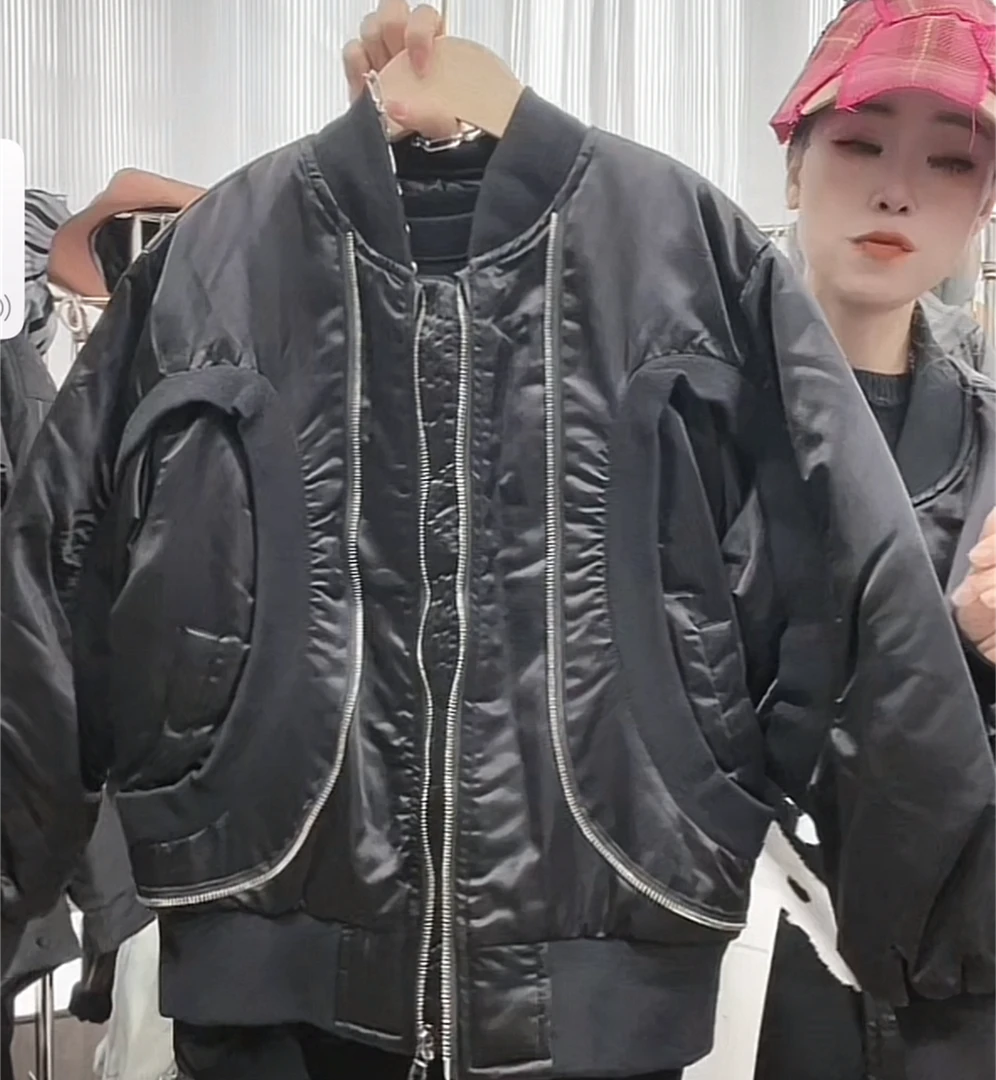 【MC】潮拉链棒球棉服