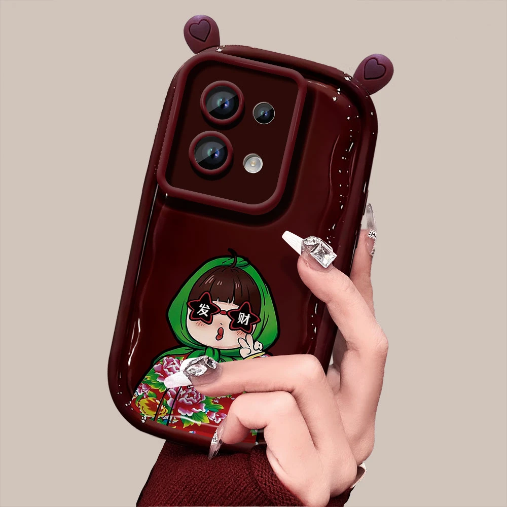 【OPPORENO8】东北大妈耳朵小胖子新年款创意简约防摔手机壳女款