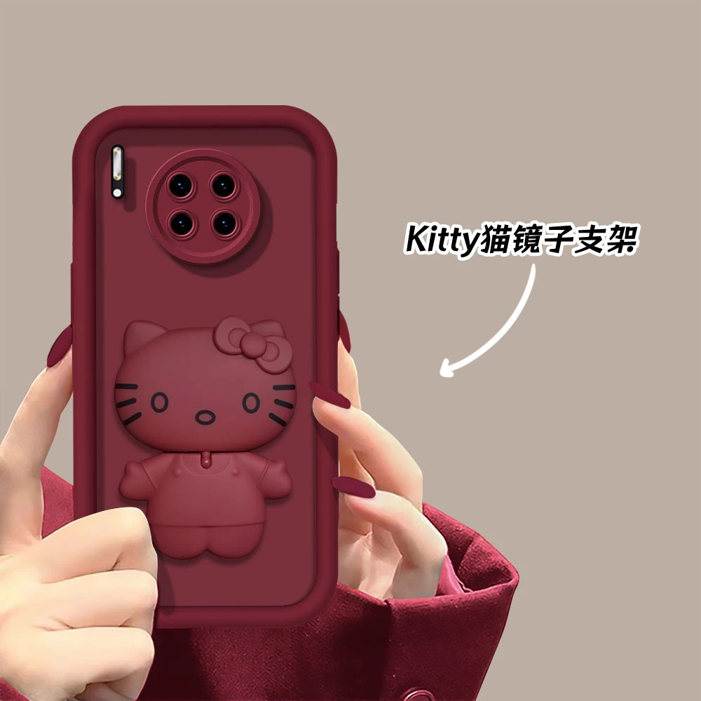 【华为MATE30】Kitty猫咪镜子支架天眼阶梯2024新年防摔女款手机