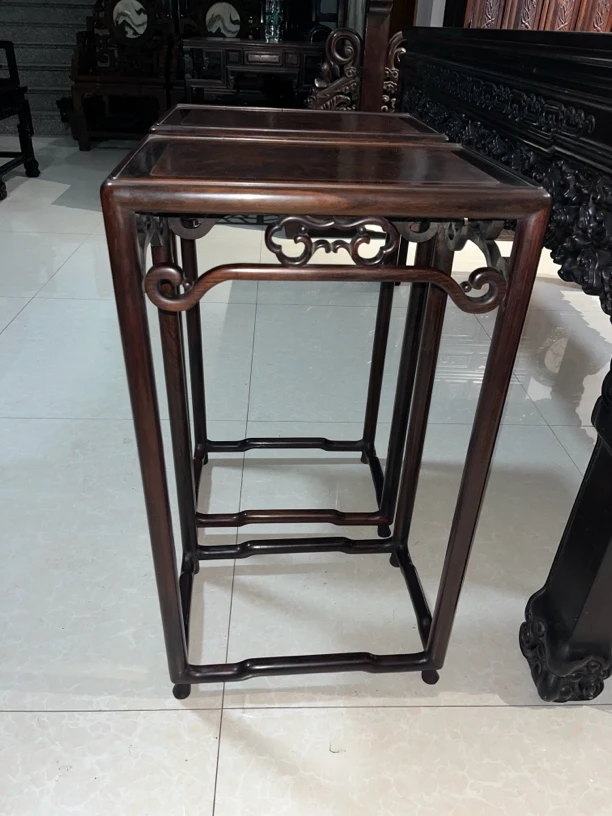 大红酸枝交趾黄檀樱木面花几