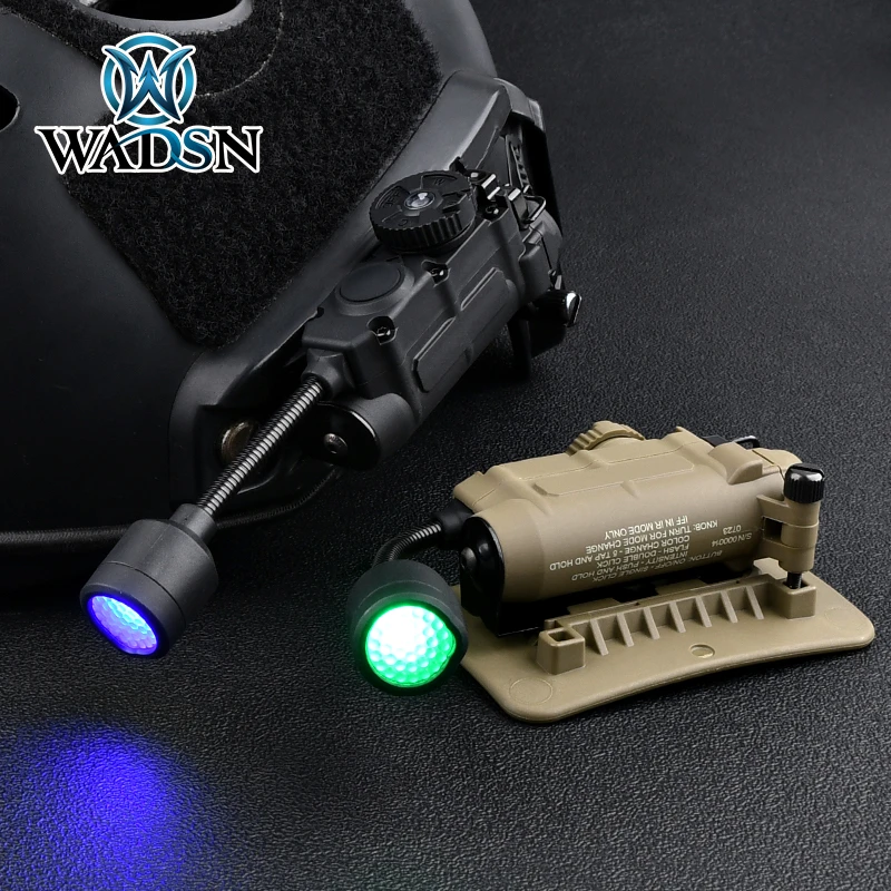 沃德森SIDEWINDER蛇形战术头盔灯响尾蛇红绿白光IR识别头灯信号灯