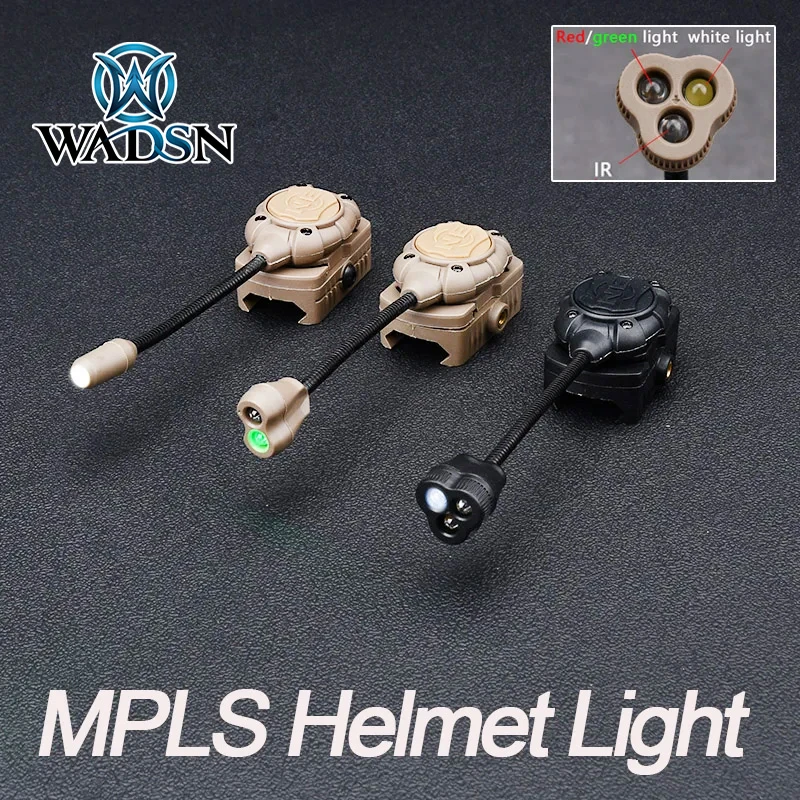 Wadsn沃德森fast头盔MPLS3三眼蛇形照明LED导轨灯求生水弹装备