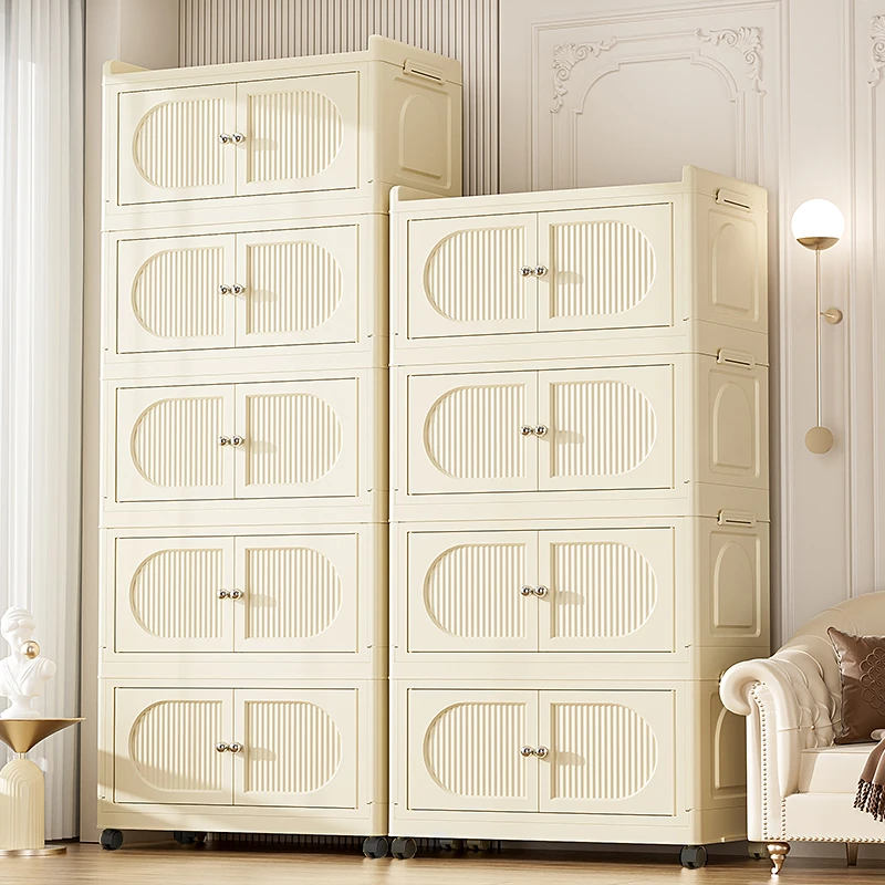 安家日记【折叠柜】镀银把手免安装柜家用儿童衣柜零食收纳柜
