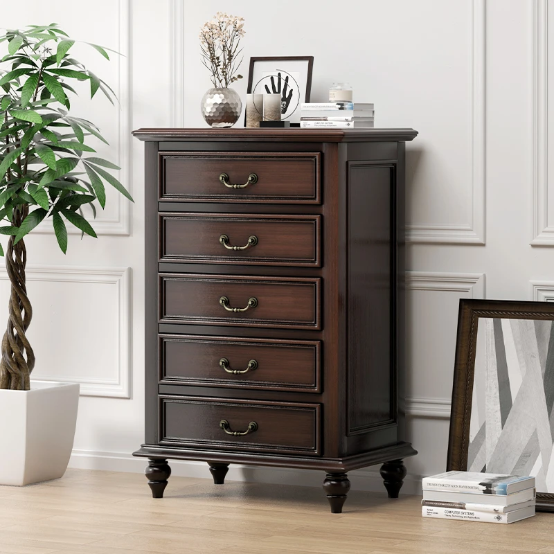 金丝黄檀木美式五斗柜尺寸:700*450*1070