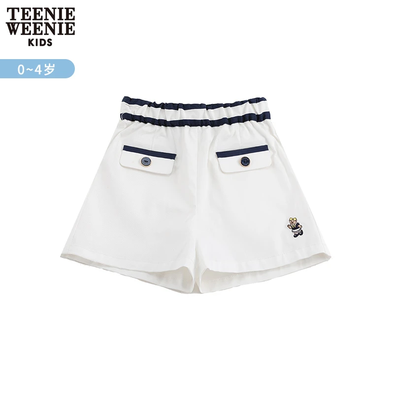 TeenieWeenie Baby小熊童装女宝夏清新撞色短裤T0TH232451K