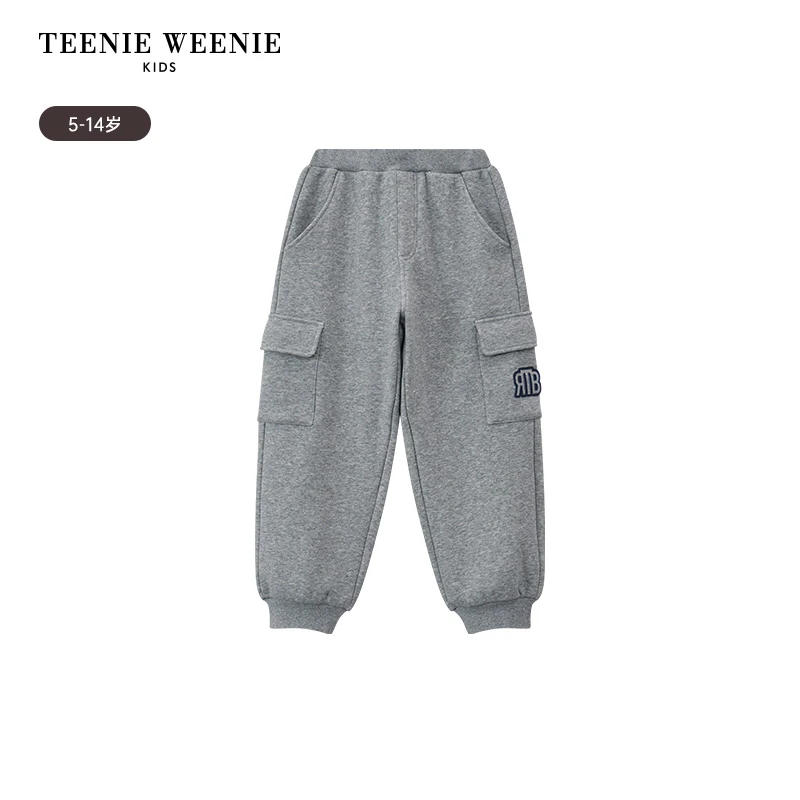 TeenieWeenie Kids小熊童装24冬休闲运动加绒束脚长裤TKTM244T08A