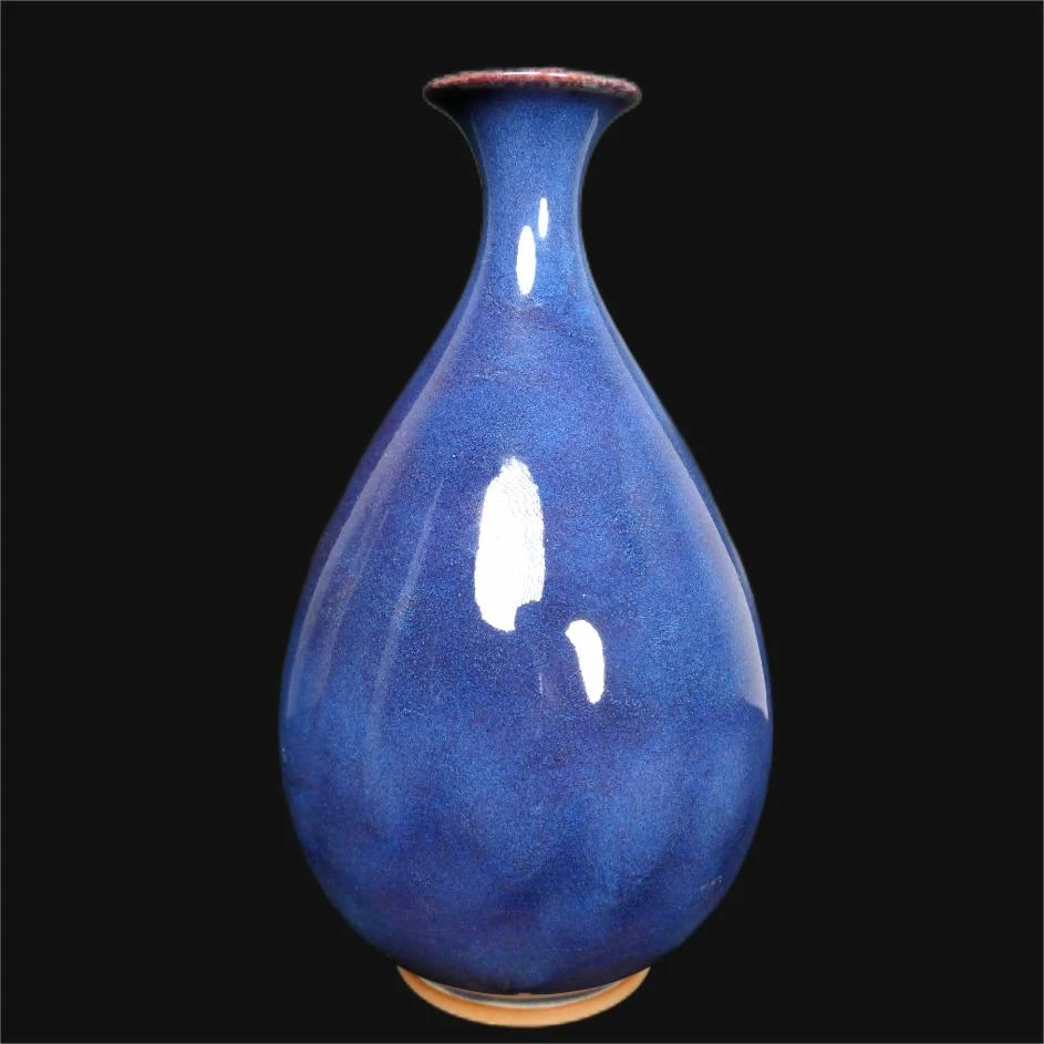 《玉壶春瓶》18*31.5cm传统手工煤窑烧制窑变高端钧瓷珍藏精品