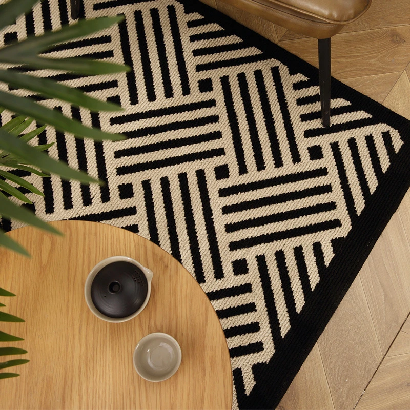 新中式高端进门地垫入户门垫客厅玄关床边地毯门口脚垫子耐脏家用