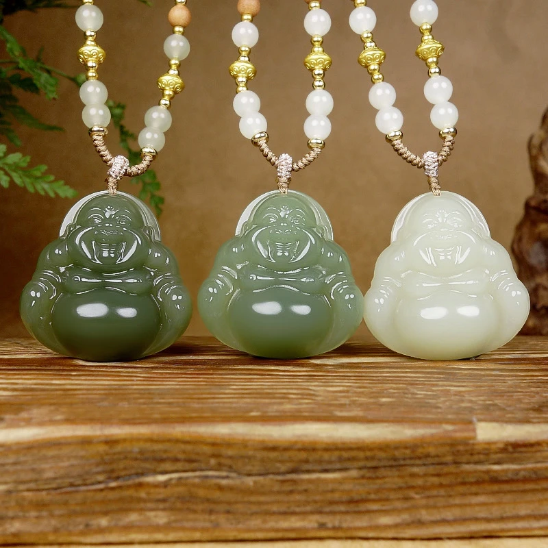 ZR珠宝【福泽】和田玉佛公吊坠 天然和田玉（多样颜色发一)