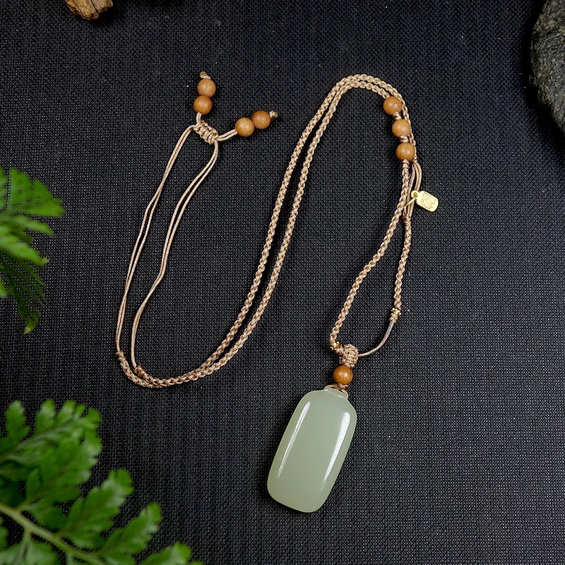 ZR珠宝【锦安】和田玉平安无事牌（天然珠宝多样性发一）