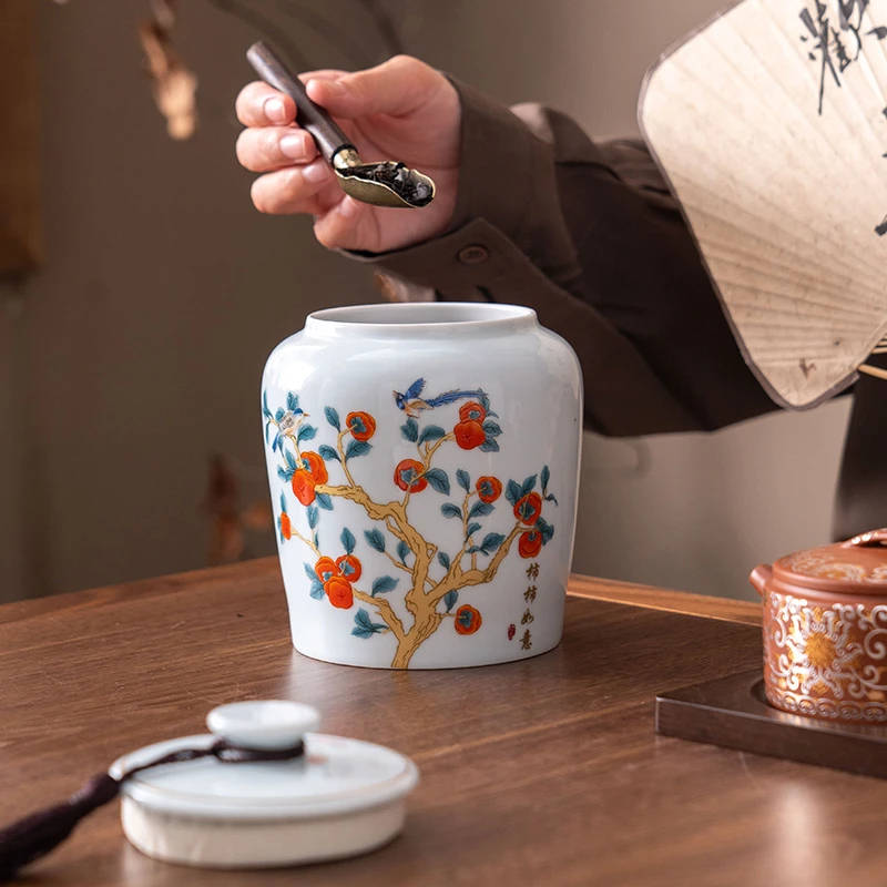 陶瓷大号茶叶罐密封罐空罐存储罐家用防潮罐瓷罐红茶绿茶普洱茶罐