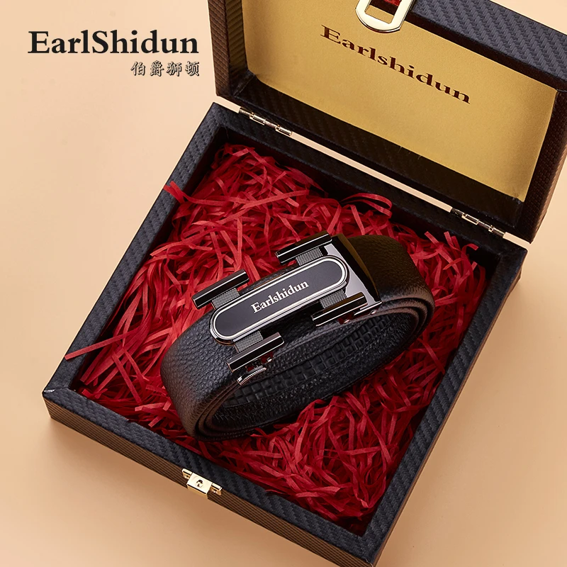 Earlshidun/伯爵狮顿男士皮带高档轻奢自动扣赠高档皮盒装H1