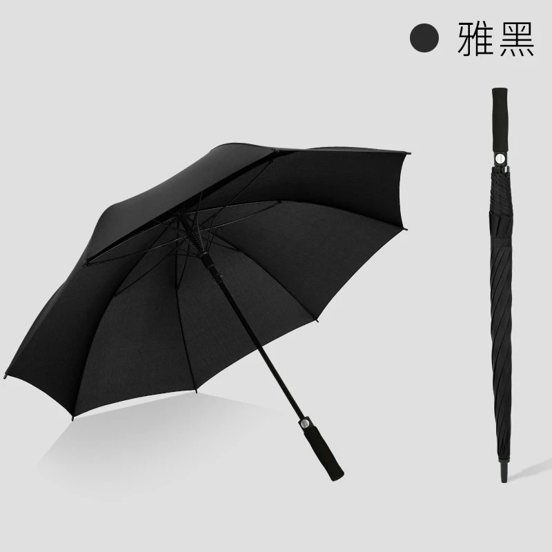 R033高尔夫伞自动开长柄伞大号弯柄直杆雨伞
