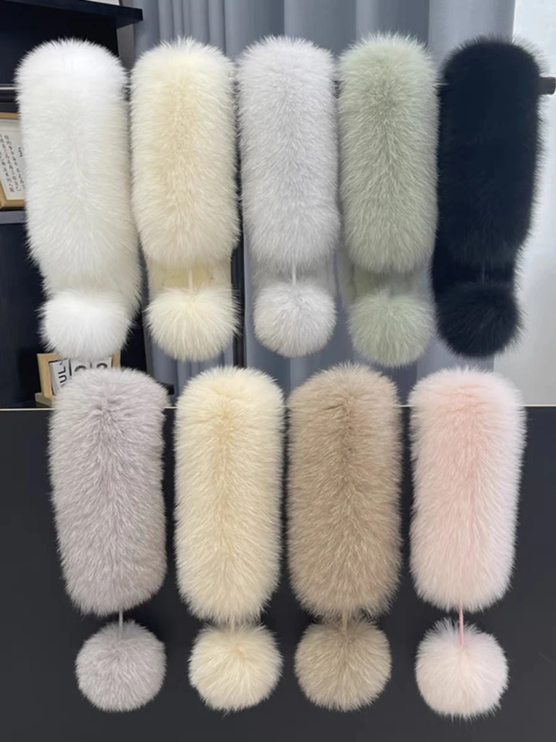 新时尚狐狸毛毛围巾 颜色备注