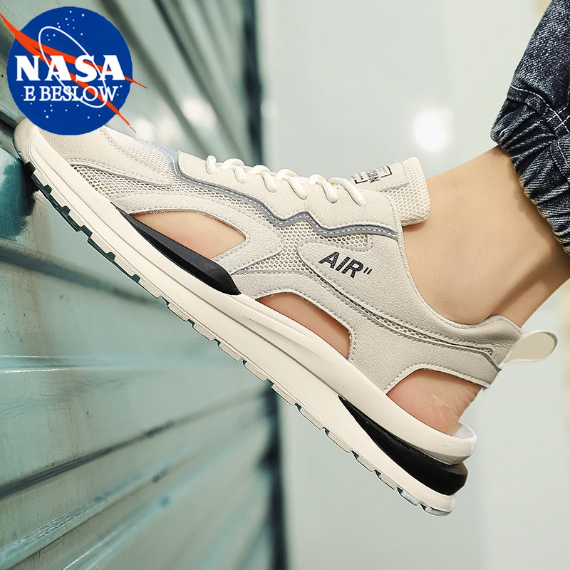 NASA联名夏季凉鞋防臭新款休闲户外防滑透气运动鞋镂空网面洞洞鞋