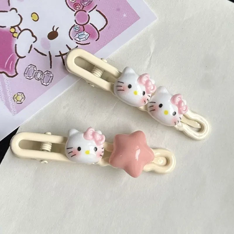 可爱Kitty刘海侧边夹星星发饰头饰碎日系鸭嘴夹少女心