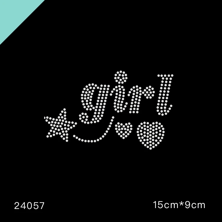 烫图烫钻印花图案贴饰字母logo胸标衣服辅料配饰水钻手工DIY057