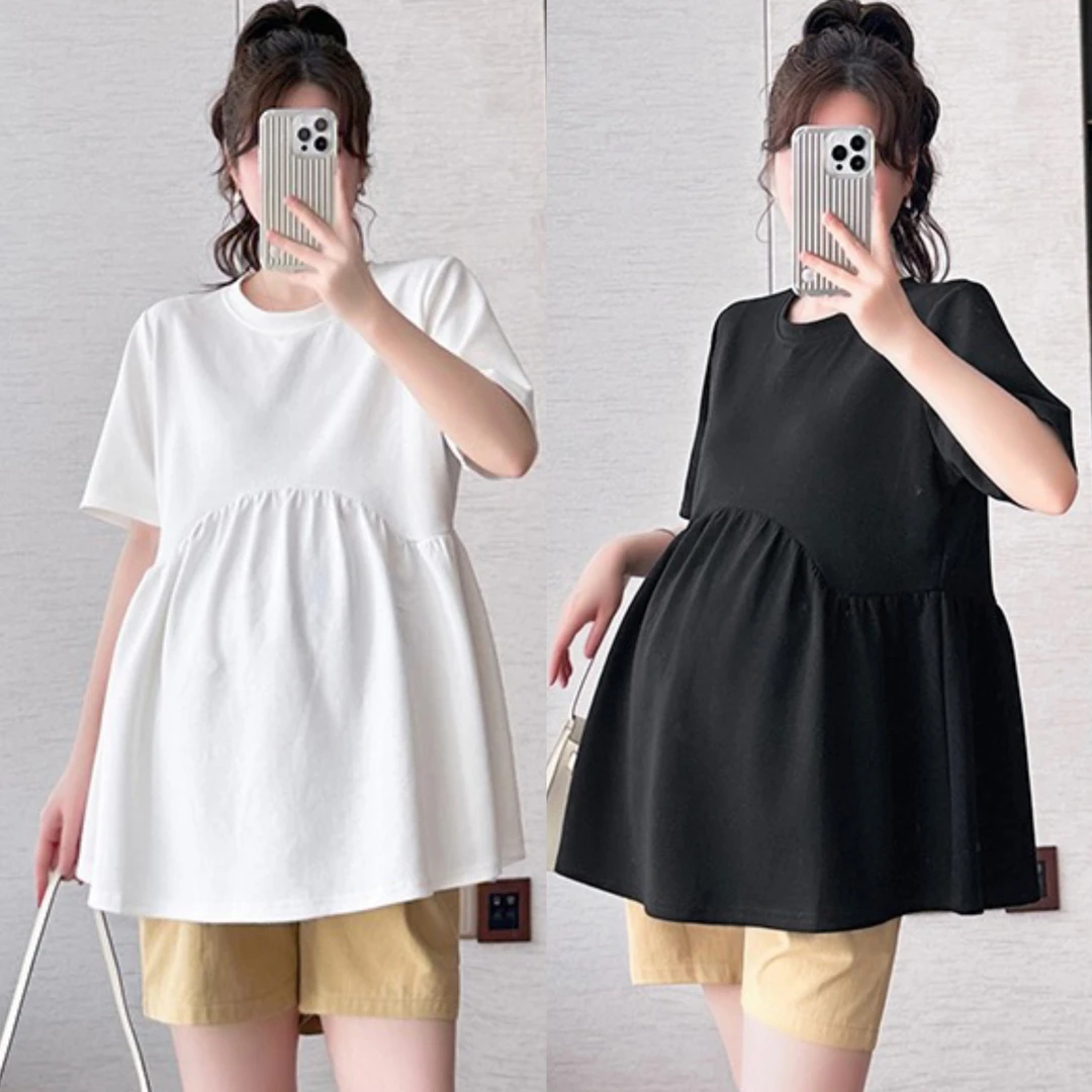 【空气木马】孕妇上衣空气棉娃娃衫外穿透气舒适显瘦T恤潮妈小个子