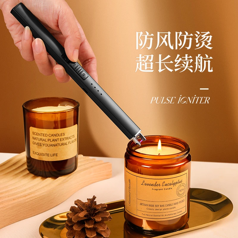 【脉冲点火器】香薰蜡烛专用打火机长手柄燃气煤气灶打火点香器