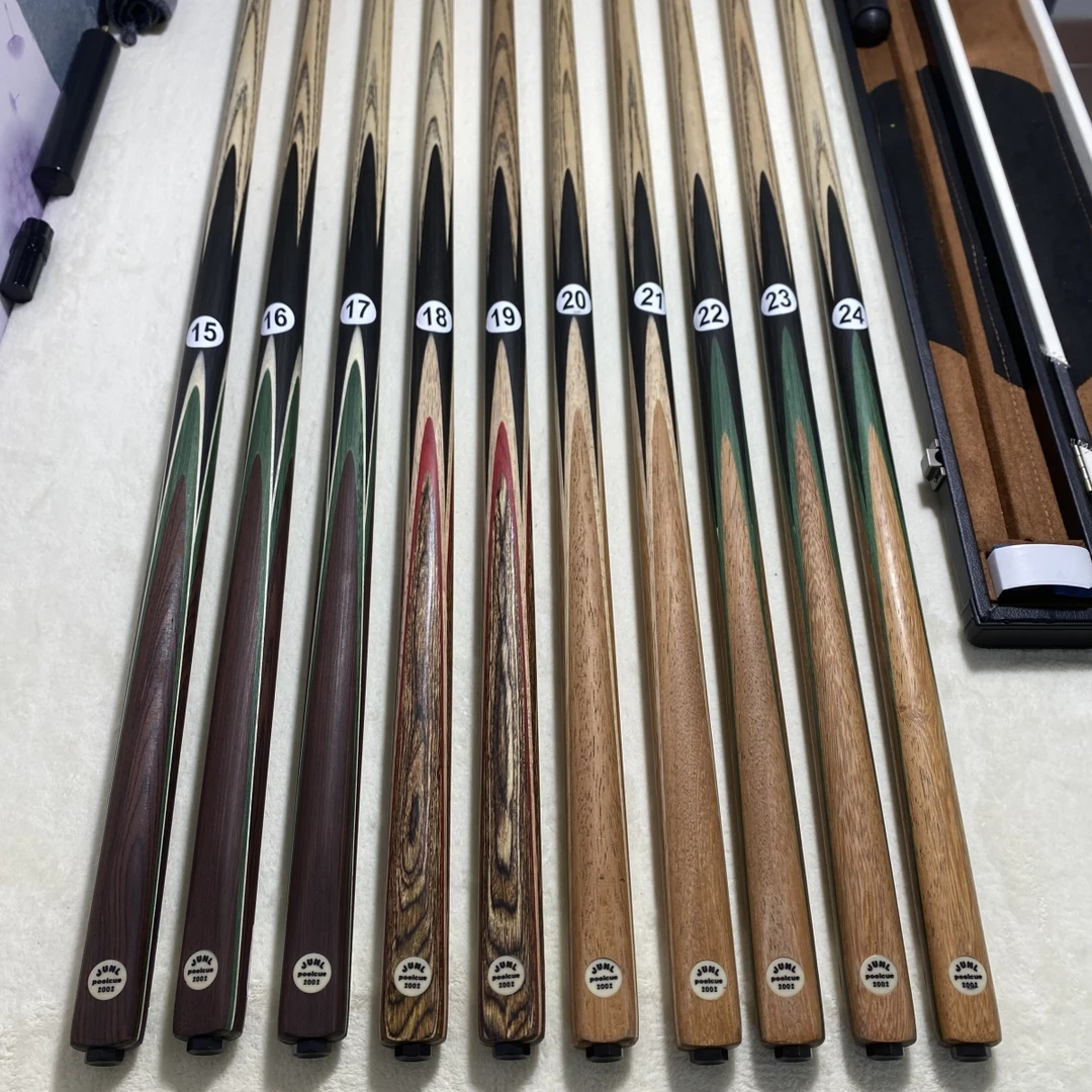 台球杆小头入门级免漆手工一体通体杆中式黑八8球杆斯诺克桌球杆