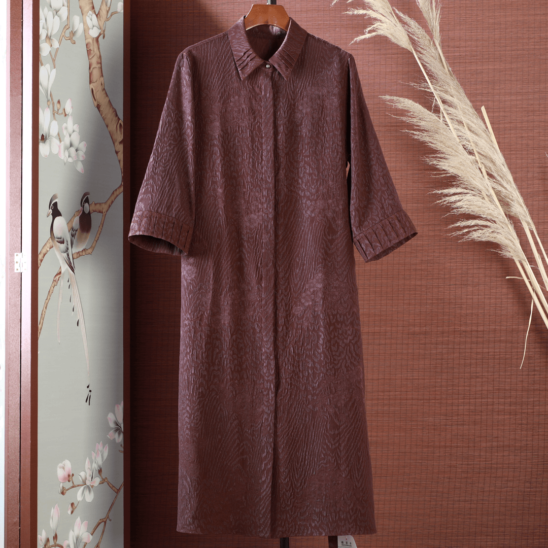 芹 新中式风 23631 冠乐皱风衣 L