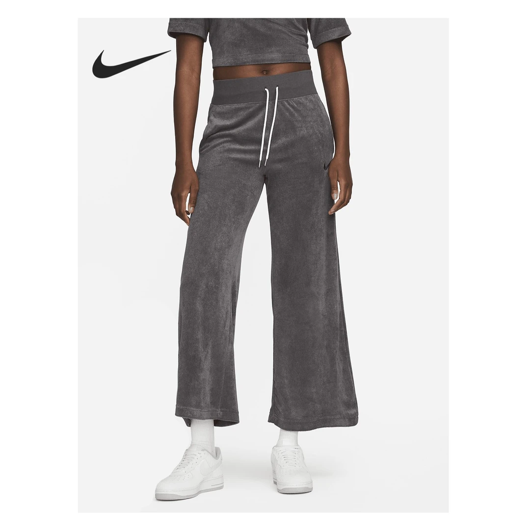 Nike/耐克2023新款女子高腰阔腿运动宽松百搭长裤DV7837-325-060