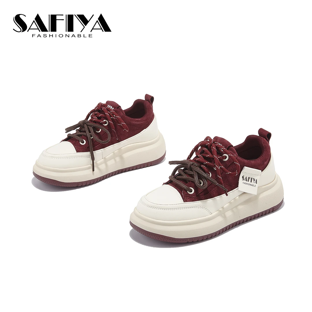 索菲娅Safiya2024新款时尚休闲轻便厚底增高系带鞋女鞋SF43111D89