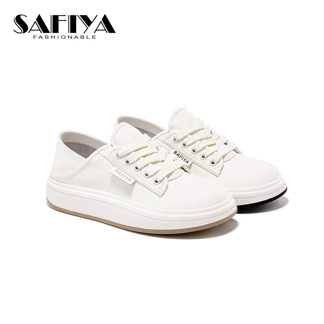 【波澜不惊】索菲娅夏季新款小白鞋懒人一脚蹬休闲鞋女SF41112B25