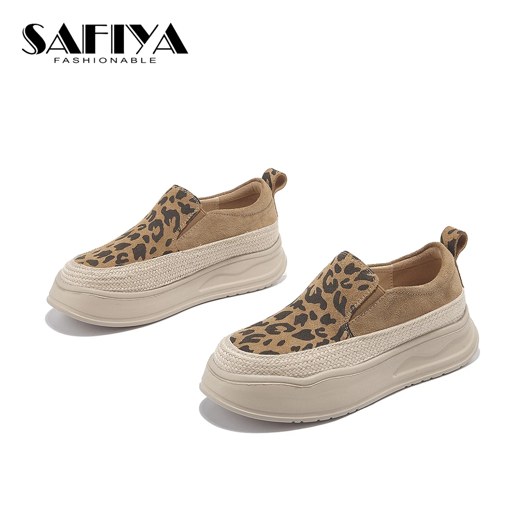 索菲娅Safiya2024新款时尚休闲厚底懒人一脚蹬乐福鞋女SF43111D94