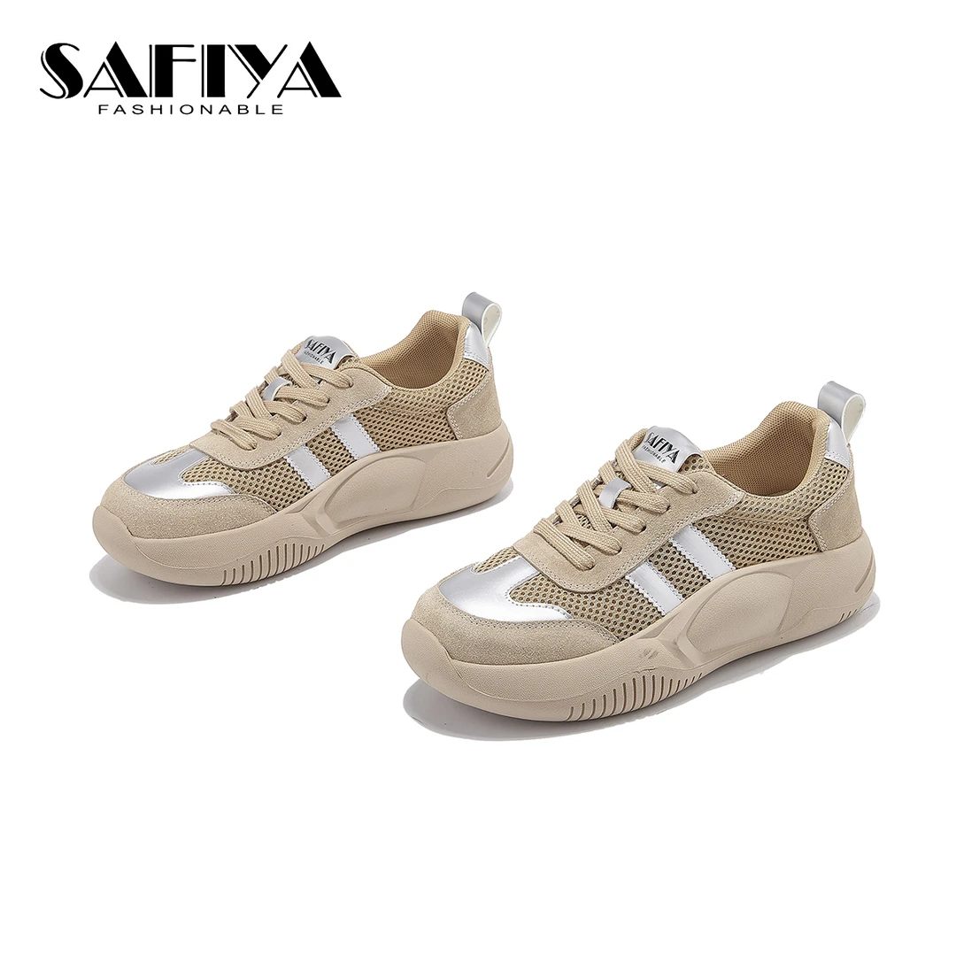 索菲娅Safiya2024夏季新款透气百搭休闲时尚系带鞋女SF43111A77