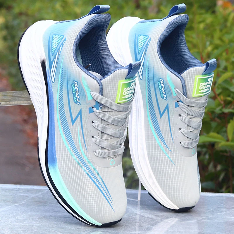 男鞋子秋冬新款皮面慢跑鞋超轻高弹运动鞋防臭防滑学生碳板体育鞋